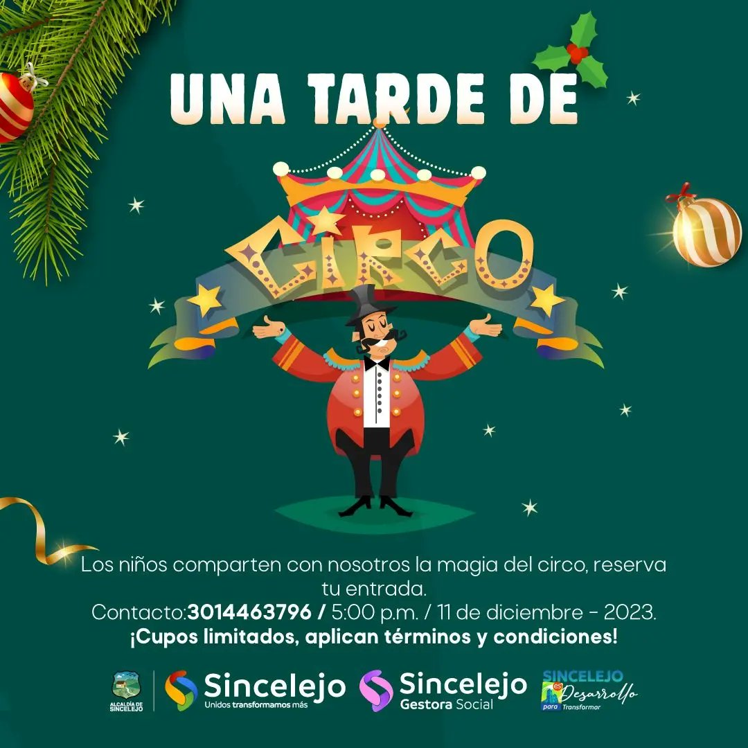 alcaldiasljo's tweet photo. ¡Celebremos juntos la magia de la Navidad! 

Únete a nosotros y disfruta de la agenda navideña ✨🎄🎅🏻que preparamos para ti,comparte  momentos  en familia llenos de alegría, risas y buenos recuerdos. 

#SincelejoesGestionSocialParaTransformar https://t.co/5mrrFw7S5j