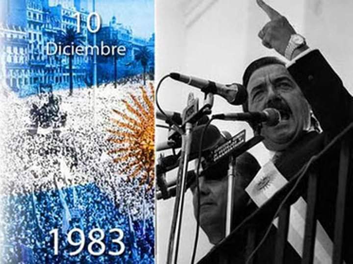 "40 AÑOS DE DEMOCRACIA"

El Día de la Restauración de la Democracia es un día oficial de celebración en Argentina que conmemora el 10 de diciembre de 1983, día en que se retiró la última dictadura que gobernó el país y asumió sus funciones el presidente Raúl Alfonsín.