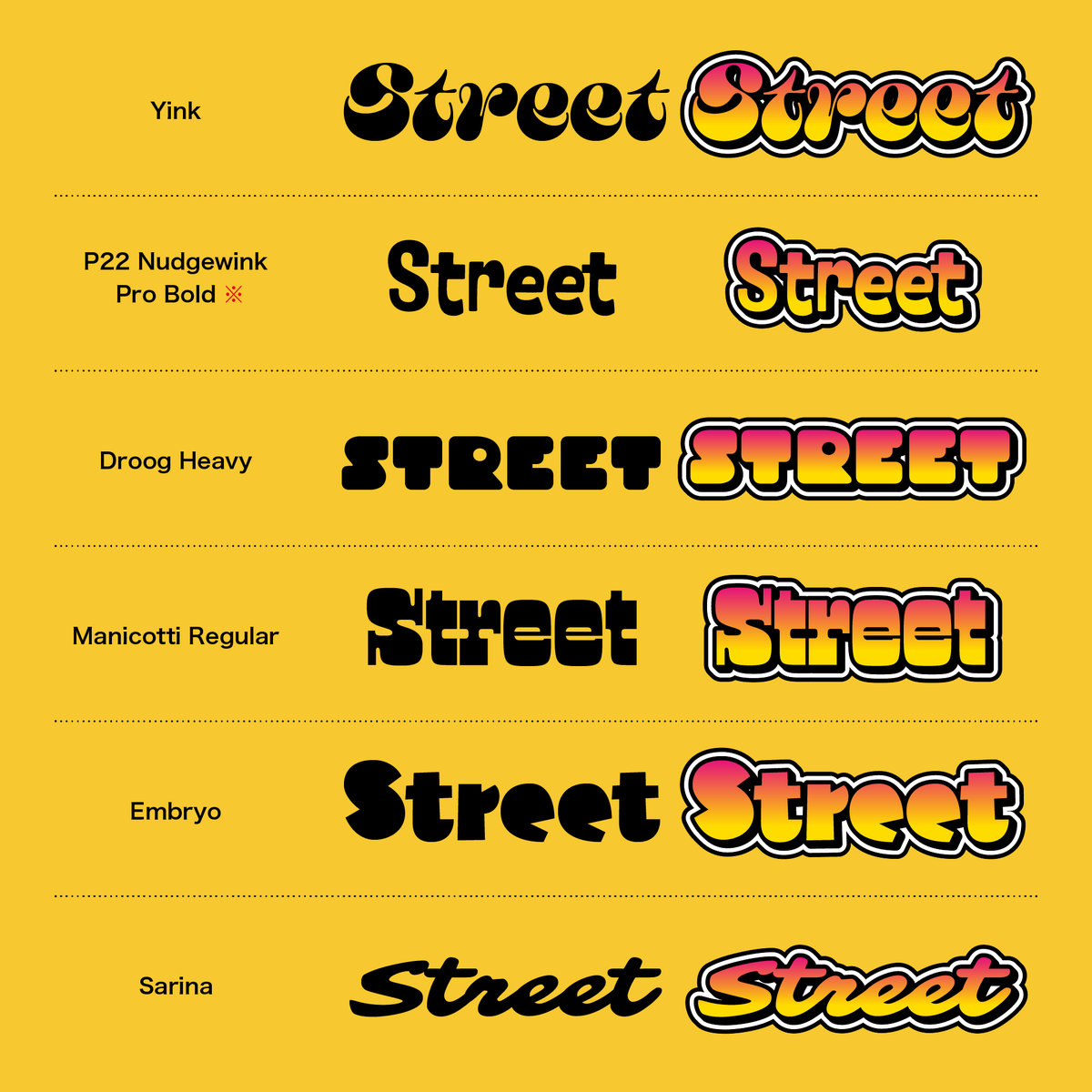 Adobe Fontsでグラフィティ風のデザインに使えそうなフォントを