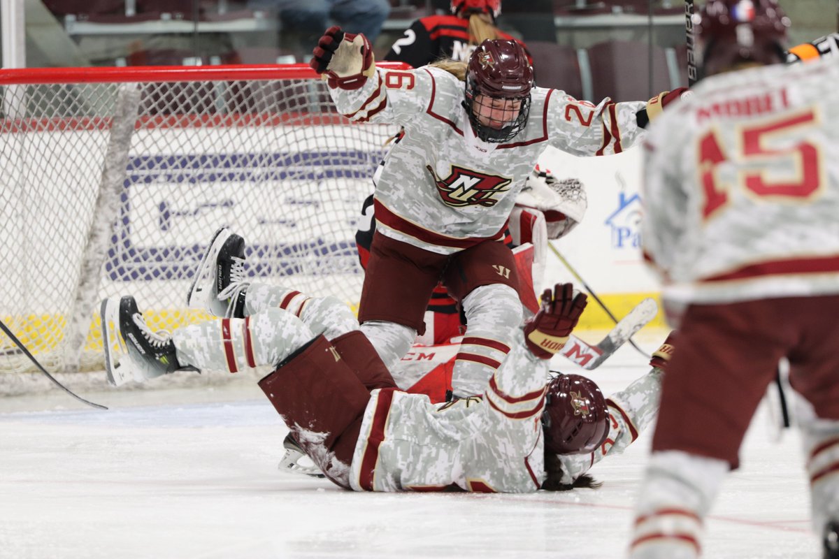 Neris Archambault's OT winner capped off a 2 point day for the senior captain, as Norwich hands #4 Plattsburgh St their first defeat of the season setting the stage for an <a href="/NEHockeyConf/">NE Hockey Conference</a>  matchup in the East-West Championship game with Elmira 

RECAP: norwichathletics.com/news/2023/12/9…