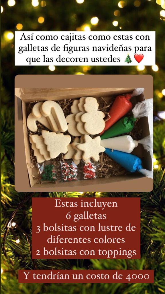 raqcastro18's tweet photo. Hola, durante este mes voy a estar vendiendo distintos productos por si quisieran darse un gustito de navidad o darlo como regalo 🎄❤️

Les ofrezco
🎄Crocante Alemán en 8000 medio y 16000 uno entero 
🎄Queque navideño en 4000
🎄Cajitas con galletas para decorar en 4000 https://t.co/mtIl5D2Bjc