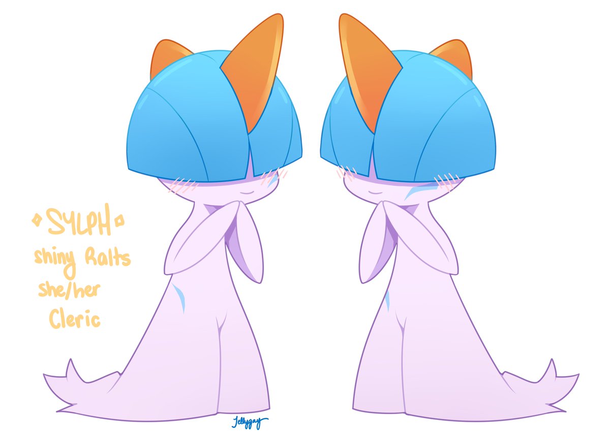 TrueJellygay's tweet image. Welp, new Pokemon Mystery Dungeons and Dragons, new character~
Went with a shiny Ralts named Sylph!
#Pokemon #PKMN #Ralts #ShinyPokemon