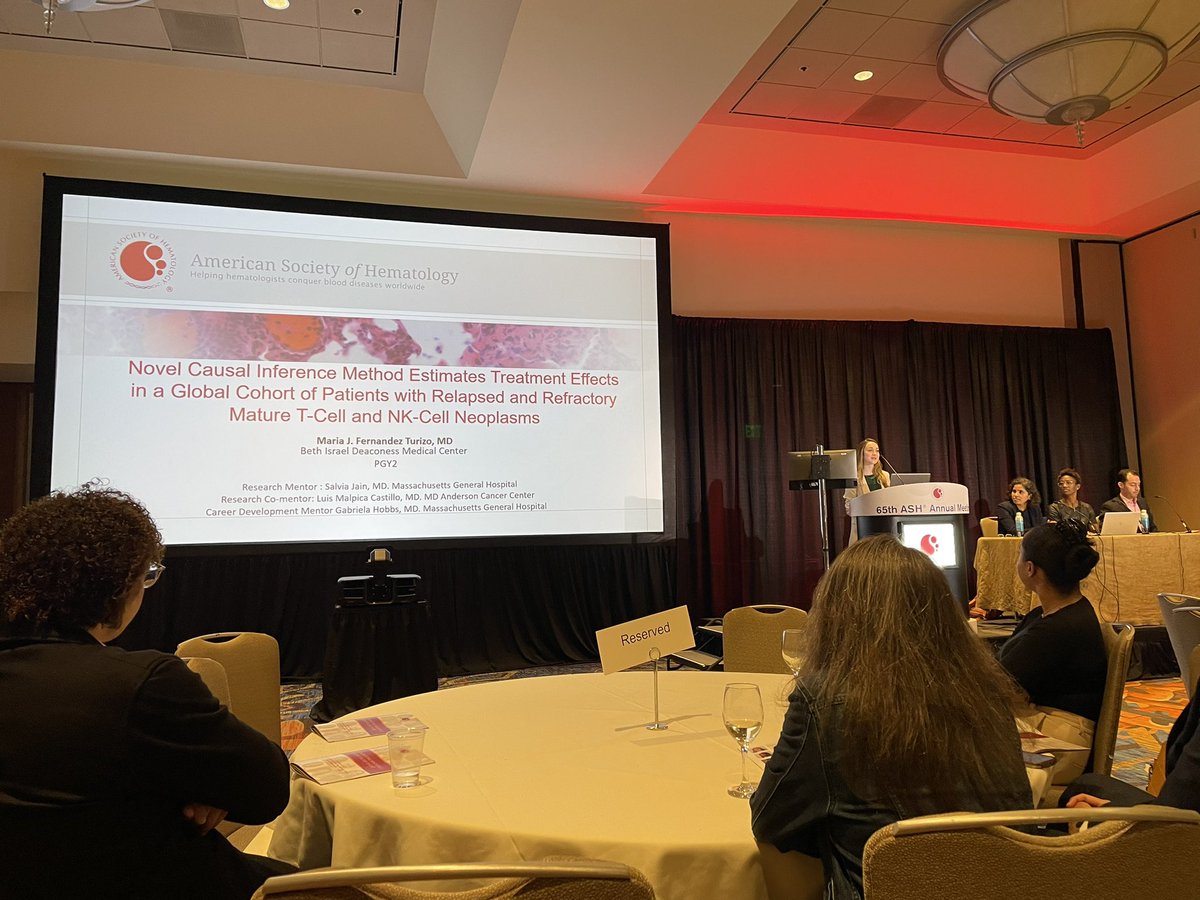 Congratulations @Mjfernaturizo for an excellent presentation on machine learning to help improve outcomes of rare lymphomas in Latin America and across the world as part of her #ASH MRHAP award!