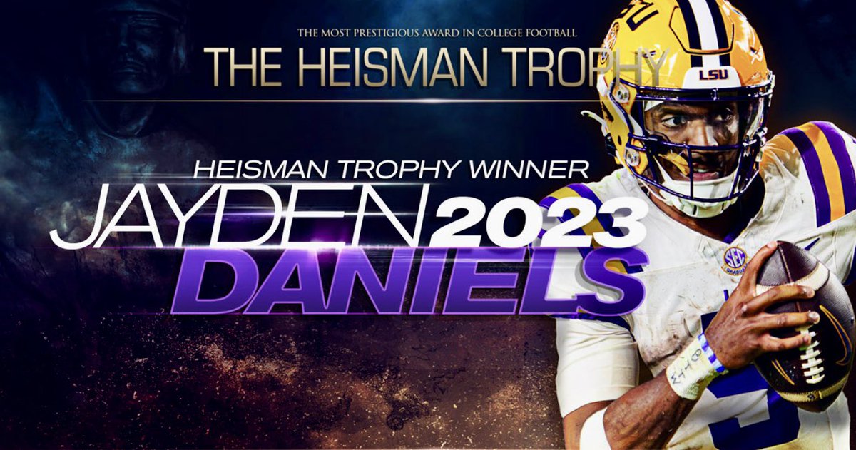 Hey Coach @HermEdwards …who could have known that this young man we covered while he played for you @ASUFootball on @Pac12Network would raise the #HeismanTrophy tonight. Congratulations to @JayD__5 & @lsufootball the 2023 Heisman Trophy winner! Class act. 👏🏽 #morethanatrophy
