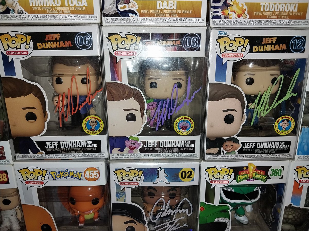 Complete autographed @jeffdunham @OriginalFunko set