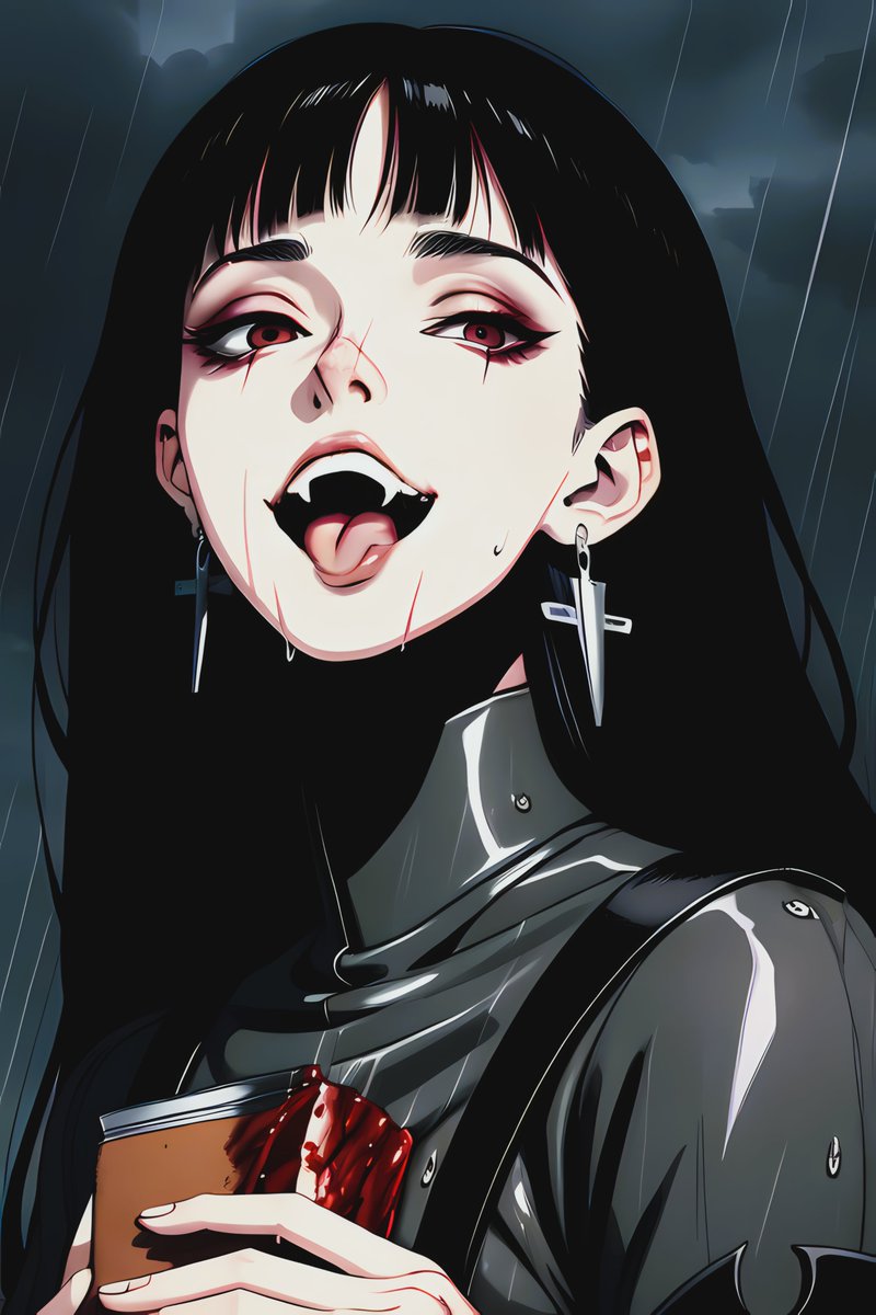 deep down we all love the crazy ones... here's a psycho vampire

#ai #aiart #aiartwork #aiartcommunity #retroanimeart #gothicart #aiwaifu #aiwaifus #aigallery #AIイラスト #80sanimeart #80saiart #retroanime #gothic #vampireart