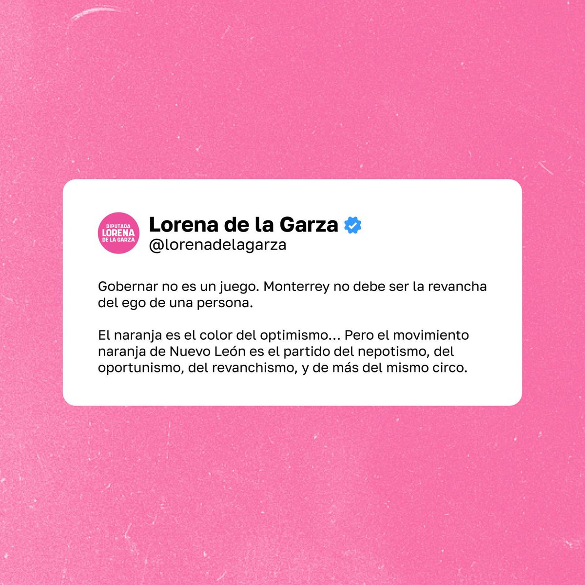 Lorena de la Garza tweet media