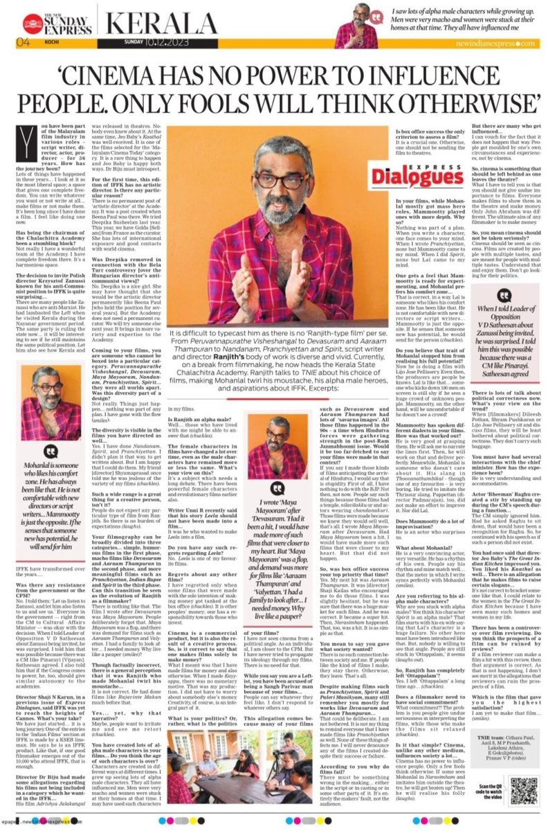 xpresskeralam's tweet photo. 'If some sees Mohanlal in Narasimham and imitates him, he will get beaten up!' - Ranjith in #ExpressDialogues

Read the interview here: https://t.co/WmllihCjvf

@PrabhuChawla @santwana99 @MSKiranPrakash @PaulCithara @GOKULCHELIYA @Mohanlal #Ranjith #Cinema #Interview #Mohanlal https://t.co/bP5btnjqfq