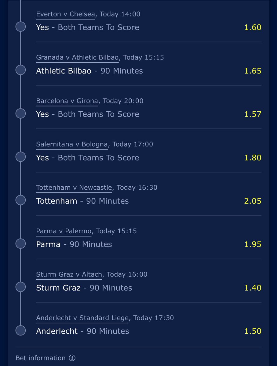 LeesBetting's tweet image. SUNDAY MEGA ACCA🚀⚽️

🏴󠁧󠁢󠁥󠁮󠁧󠁿 🇪🇸 🇮🇹 🇦🇹 🇧🇪 

📊 | @ 62.70