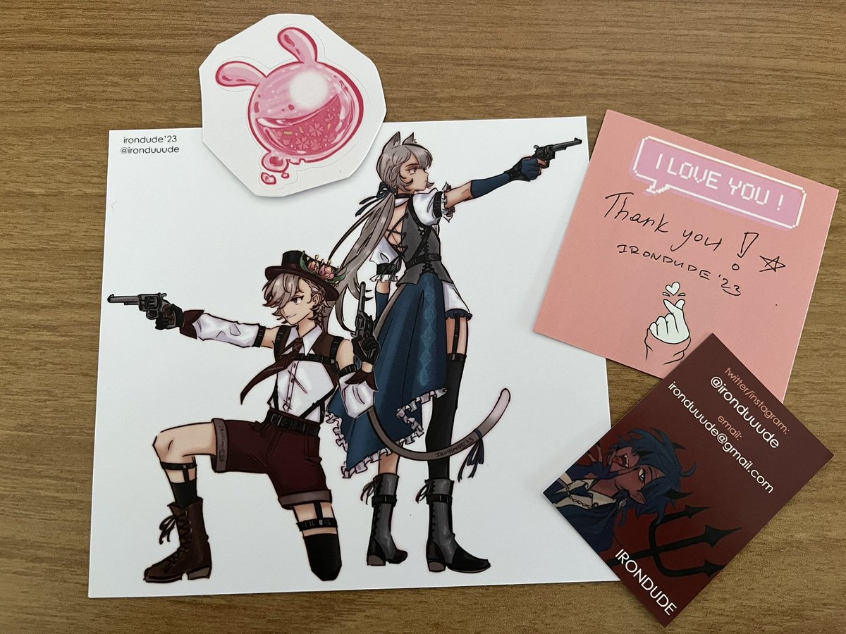 Sams09685046's tweet image. Thank you so much @ironduuude for the print!! Your art is so so cool, Lyney and Lynette look so badass ✨