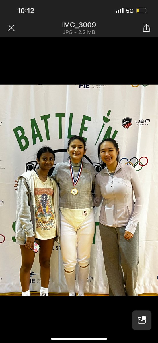 fenceintexas's tweet photo. Isabel finishes 7th place in the junior and 3rd place in the division 2 women's saber! Tanvi also finishes 6th on D2 women's saber at the Battle in Space ROC. Congrats! https://t.co/1X9caxyEug