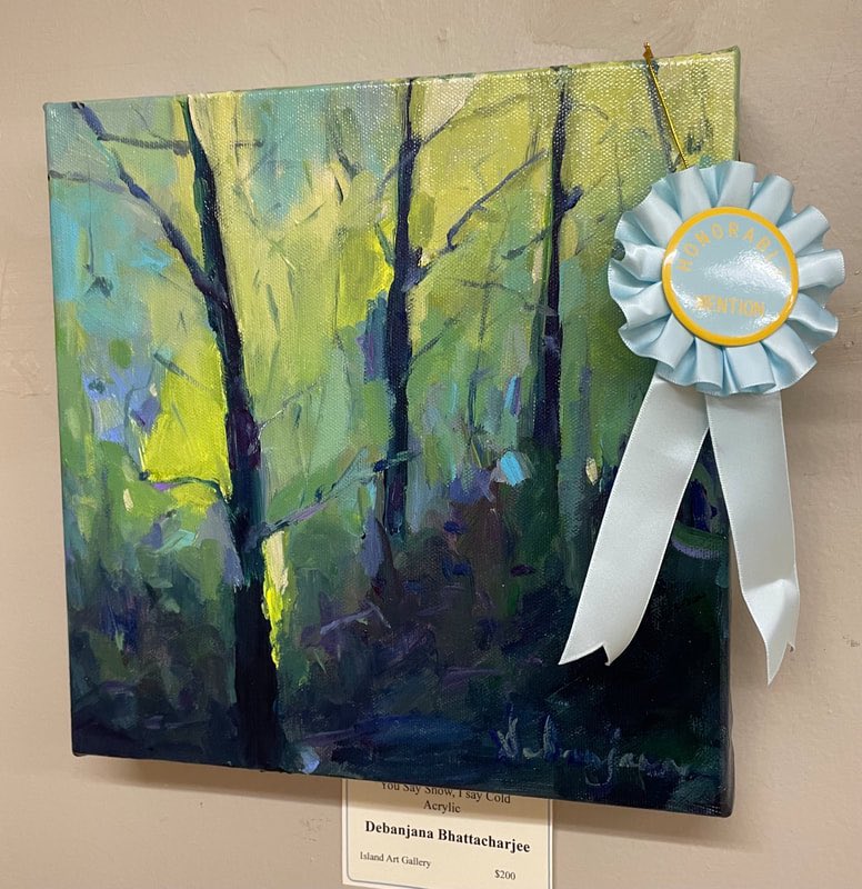 Super happy to hear my painting ‘You say snow, I say cold’ won Honorable Mention at Island Art Gallery 2023 Miniature Masterpiece show. Congratulations to all winners! Thank you Island Art Gallery for this award.