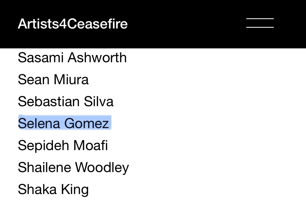 theyluvselener's tweet photo. Selena signed an open letter to president to joe biden urging for Ceasefire in Gaza. https://t.co/3bP2wUZ5Mz
