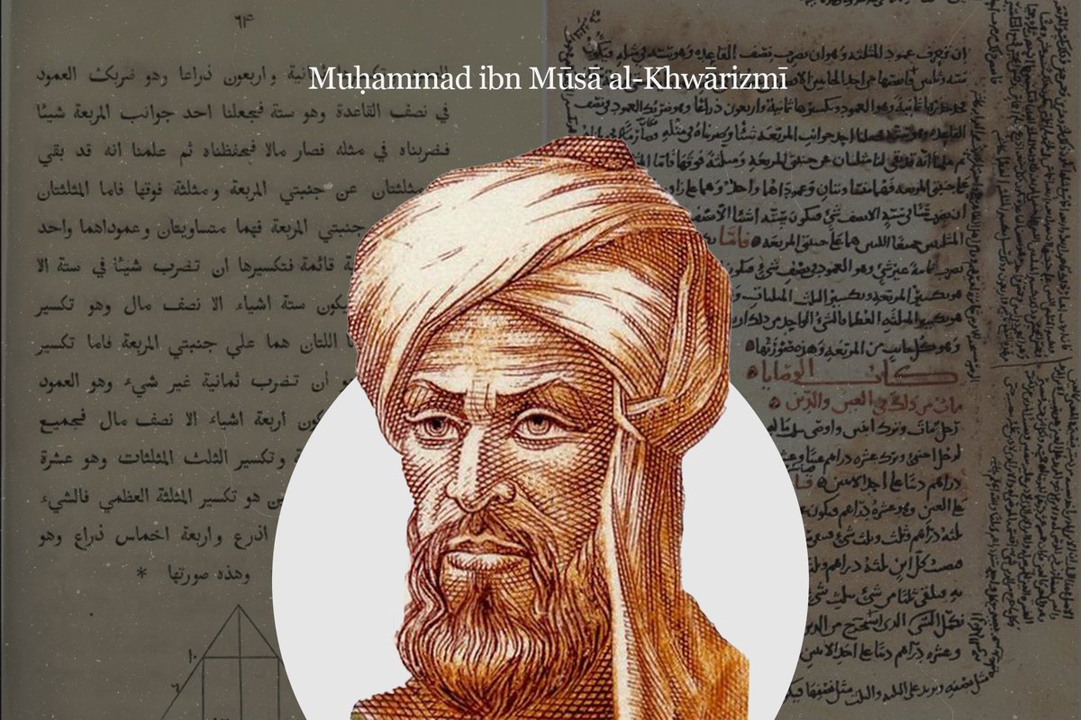 PhysInHistory's tweet photo. The word “algebra” comes from the Arabic word “al-jabr”, which means “reunion of broken parts” or “restoration”. This term was used by the Persian mathematician Muḥammad ibn Mūsā al-Khwārizmī in his 9th-century book “Kitab al-jabr wa al-muqabala”, which introduced methods for solving equations and laid the foundation for modern algebra. The word “algebra” was later translated into Latin and other languages, and gradually expanded to cover a wider range of mathematical topics and concepts.