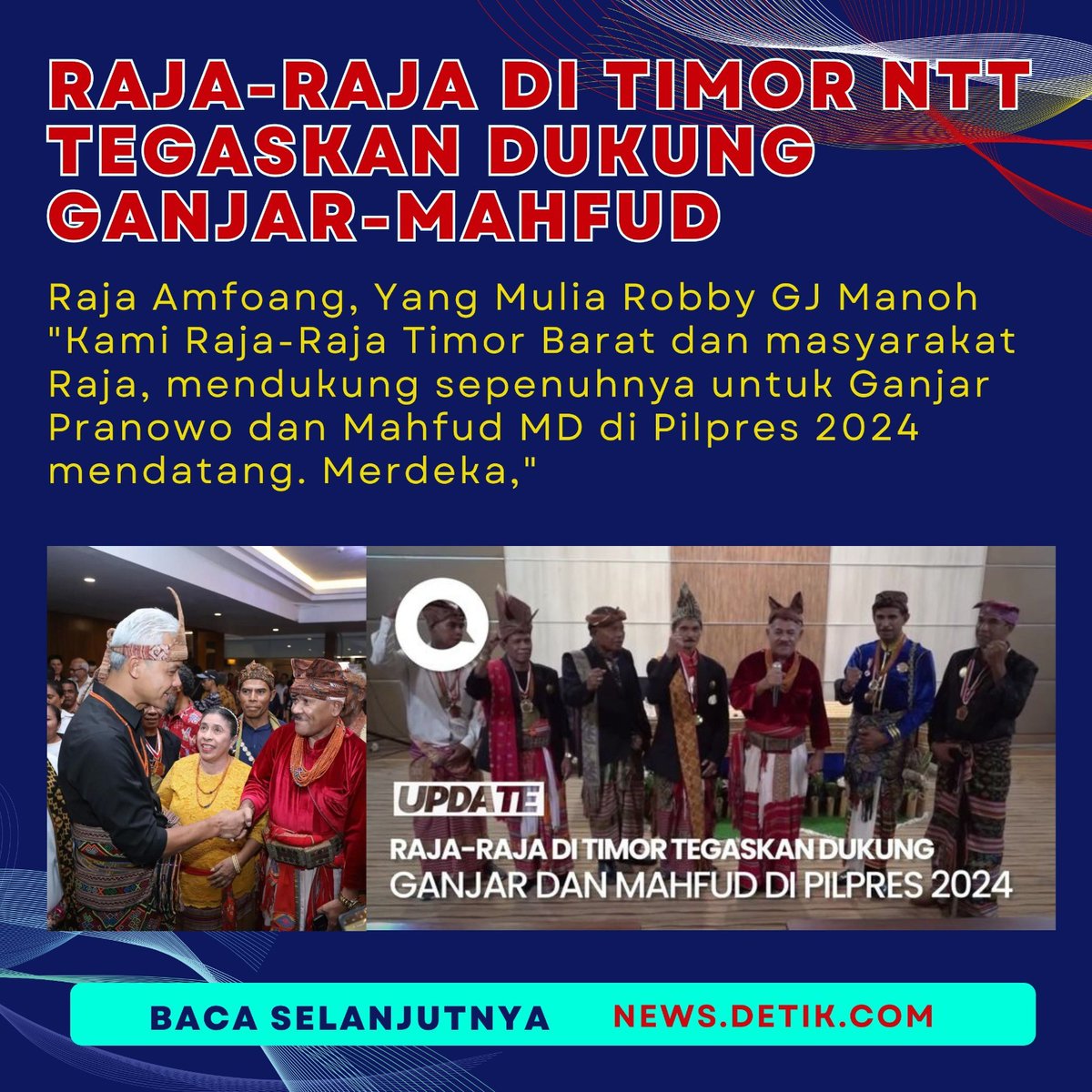 ArieLessmana's tweet photo. Raja raja di timor NTT tegaskan dukung ganjar mahfud https://t.co/xFdMs0S4fw