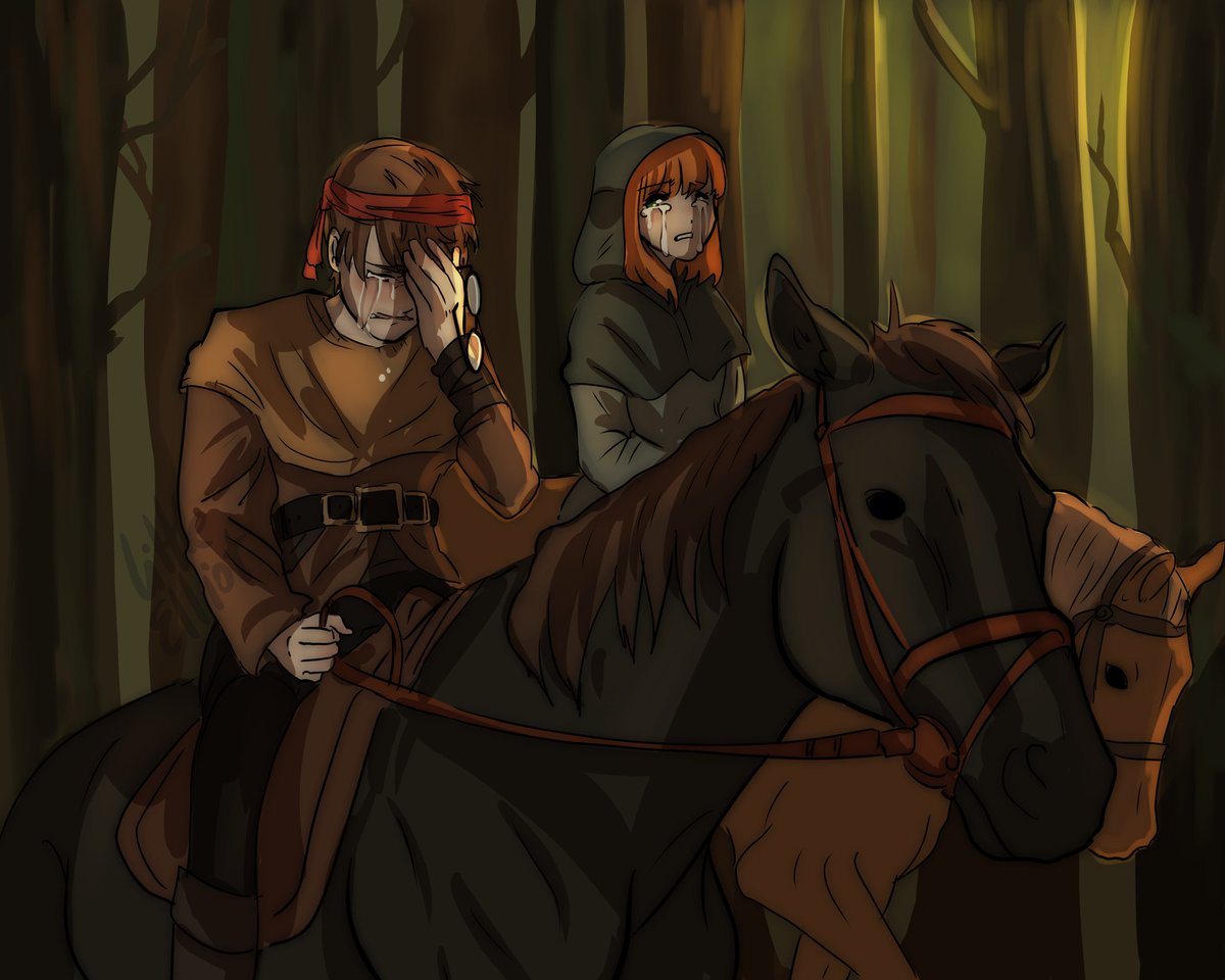 TheLittleElliot's tweet photo. ~The heartbreaking journey and the night of sorrow~ 🌑🌌⏳️
≺ Volveré con vosotros, os lo prometo. ≻ 🕊🥀❤️‍🩹
#Dragonland #dragoonland #EileenGwendal #Juancaster #ErrenGwendal #LadyLuan #Ralph https://t.co/mJGsKMGsNu