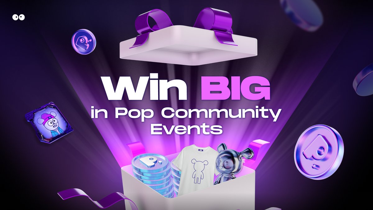 popapp_official's tweet photo. Want to win extra $PPT, WL spots, and exclusive Pop Merch? π
Join the Pop Community and play together for a chance to win exciting Pop-centric rewards! π₯³ππ»
π Discord: https://t.co/l9c3Ttp1XL
π Telegram: https://t.co/ElVJi84IXD
#PopSocial #PopDApp #PopbitGenesis #PopSocial #Popbit #PPT #SocialFi #NFTs #Web3Β #NFTCommunities