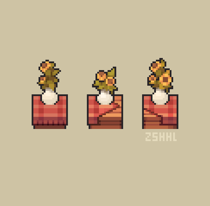 liliya70527392's tweet photo. #ドット絵  #pixelart Sunflowers with tablecloths🌻 https://t.co/CNgUaz25kV
