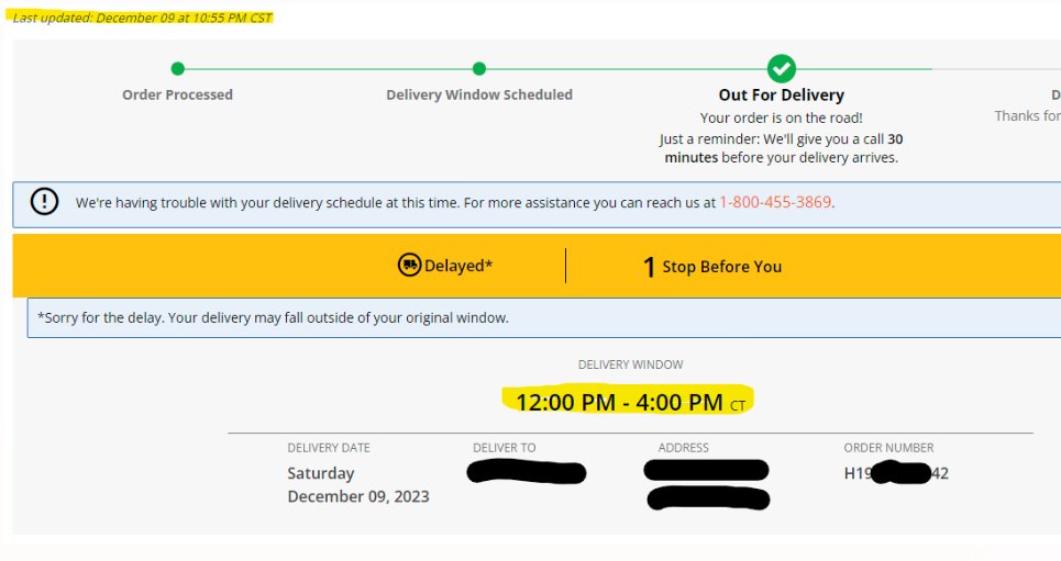 VodkaTaters's tweet photo. @HomeDepot  So is this still being delivered? No phone call 7 hours late for delivery window? What ever happened to customer service? https://t.co/hmgCrCvSvX