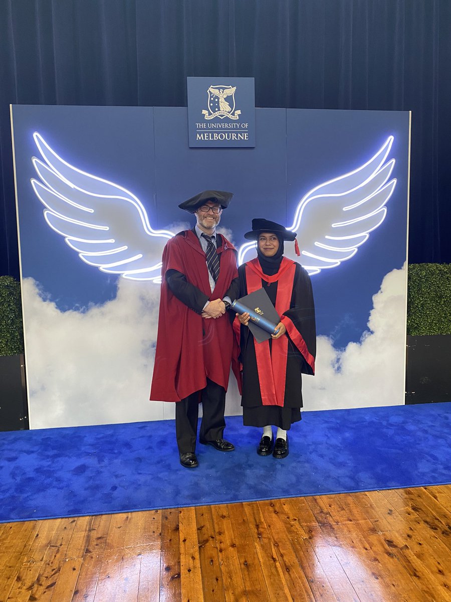 Silly hat time again. Congratulations to Dr Sanjeedha. One of my best students. <a href="/ChemistryUoM/">School of Chemistry | University of Melbourne</a> <a href="/SciMelb/">Science at Melbourne</a>