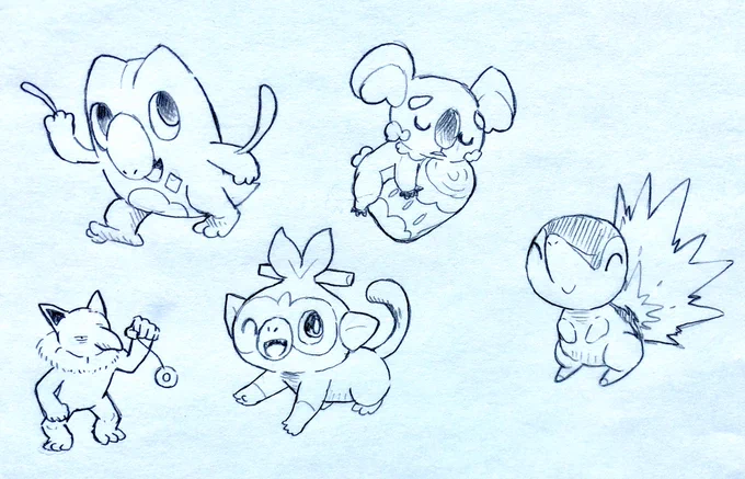 鼻でかポケモンたち好きすぎる〜!(ヒノアラシは鼻でかかわからないけど🙄)
セビエ初めて描いたけど可愛いな😍🫶 