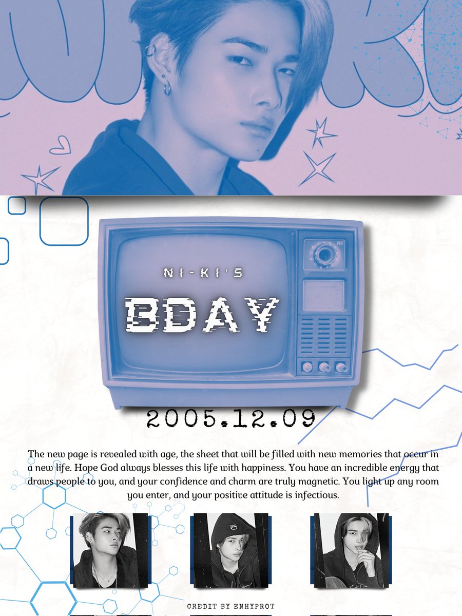 ㅤㅤ
Sending you warm birthday wishes, NI-KI. May your day be filled with happiness, cakes, good wishes and health. We have spent a lot of time together, thank you for being part of ENHYPEN. Let’s make memories that will never be forgotten. 💙
ㅤㅤ