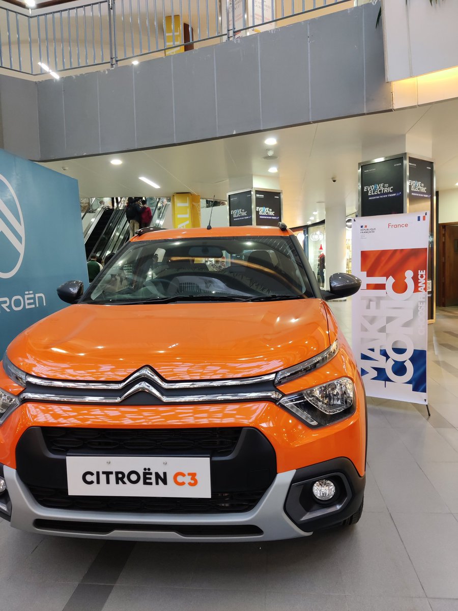 FranceInNepal's tweet photo. #ChooseFrance ¦ Have you spotted a #makeiticonic #ChooseFrance campaign next to a @Citroen? This one is in #LabimMall. Thank you #ShangrilaMotors for being a partner. https://t.co/0Er6O5aEpm