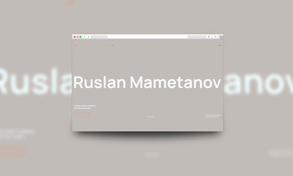 #Site of the Day 10 Dec 2023 RM portfolio by Ruslan Mametanov designnominees.com/sites/rm-portf…