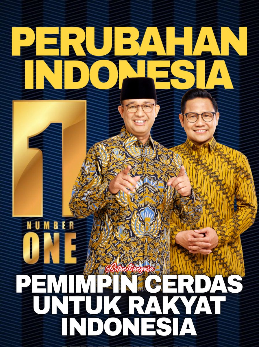 Tahun 2024 kita punya Presiden dan Wakil Presiden intelektual, amanah dan adil-makmur.
Amin kan untuk seluruh rakyat Indonesia