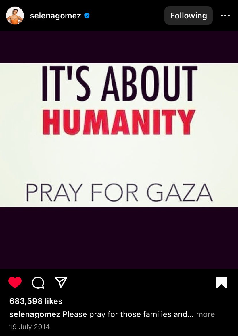 anton__3's tweet photo. All of the times that Selena Gomez has shown support and donated to Palestine, debunking the narrative that she is a zionist

A thread: https://t.co/HB2GdLeFna
