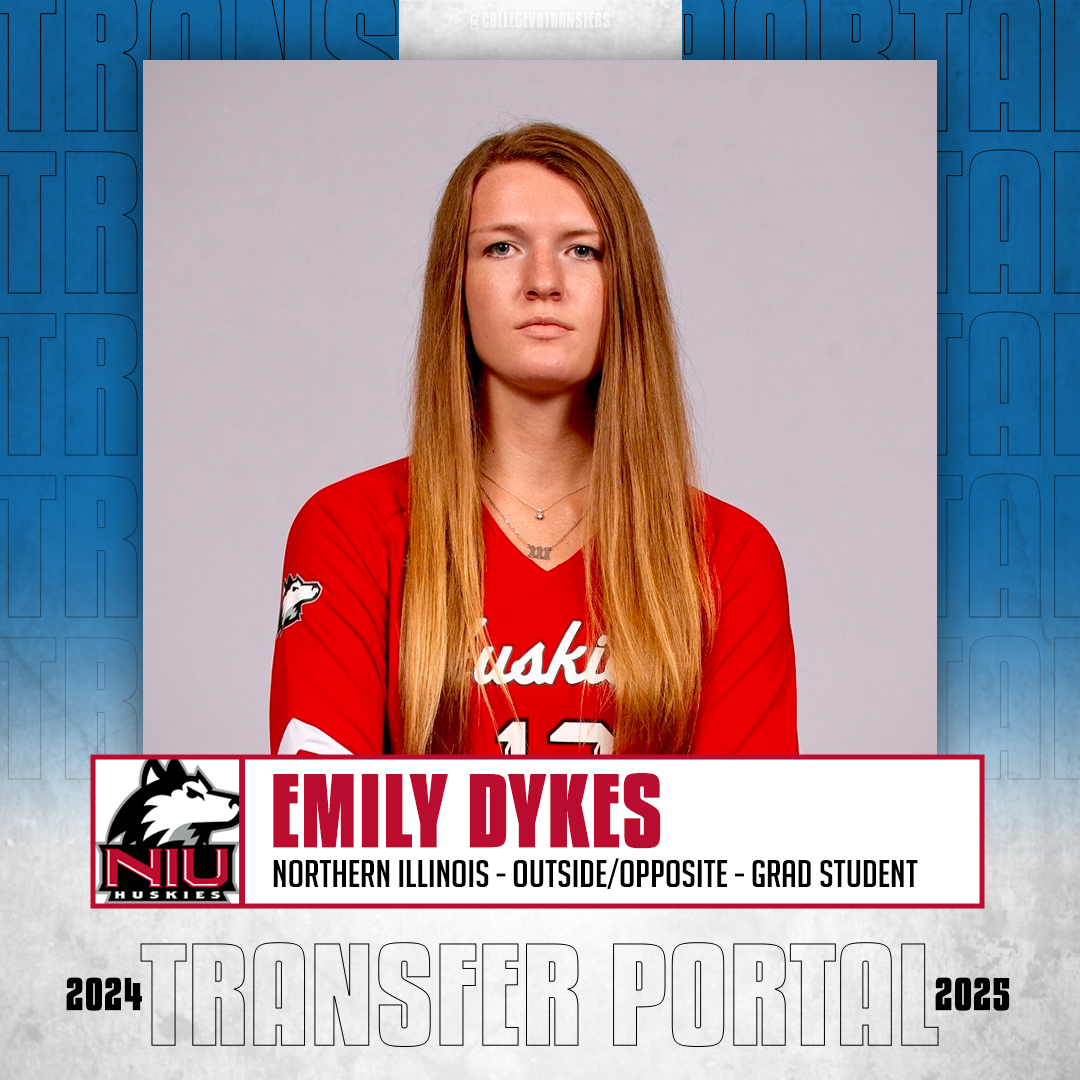 𝗜𝗻 𝗧𝗵𝗲 𝗣𝗼𝗿𝘁𝗮𝗹

✏️: Emily Dykes
🏐: Outside/Opposite
🎓: Grad Student
📍: Northern Illinois

#CollegeVBTransfers | #NCAAWVB