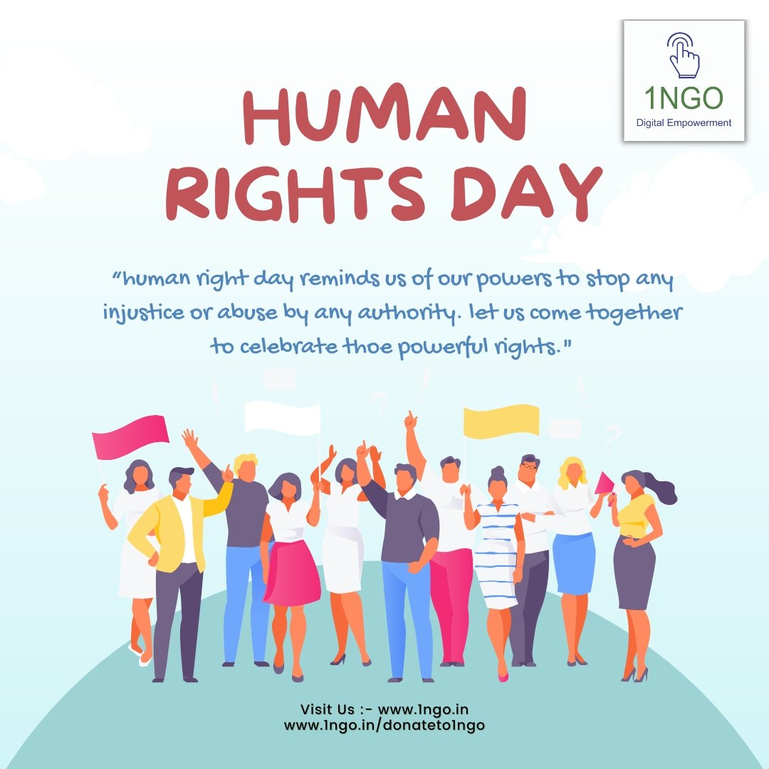 OneNgoTrust1's tweet photo. "Empowering voices, defending dignity. On this Human Rights Day, let us stand united for justice, equality, and the inherent rights of every individual. Together, we can make a difference. #HumanRightsDay #StandUp4HumanRights #ngo #ngosofindia #NGOSupport https://t.co/yD5rfcTkFO