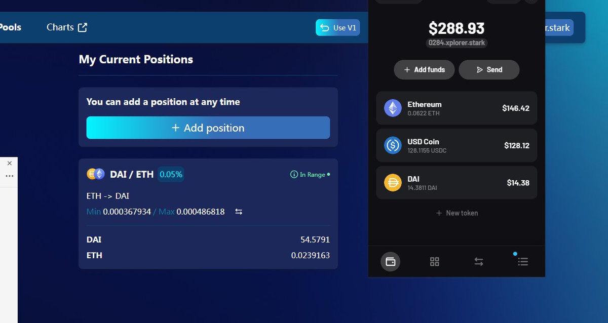 🚀 Just made #mySwapMigration on <a href="/mySwapxyz/">mySwap - Starknet AMM</a>! 🌐

✅ Migrated my funds to mySwap CL
✅ Optimizing my DeFi strategy
✅ Excited about the new efficiency and potential returns!
Here's a glimpse of my journey! 

Join me in this DeFi evolution and explore the benefits for yourself! 🌟
