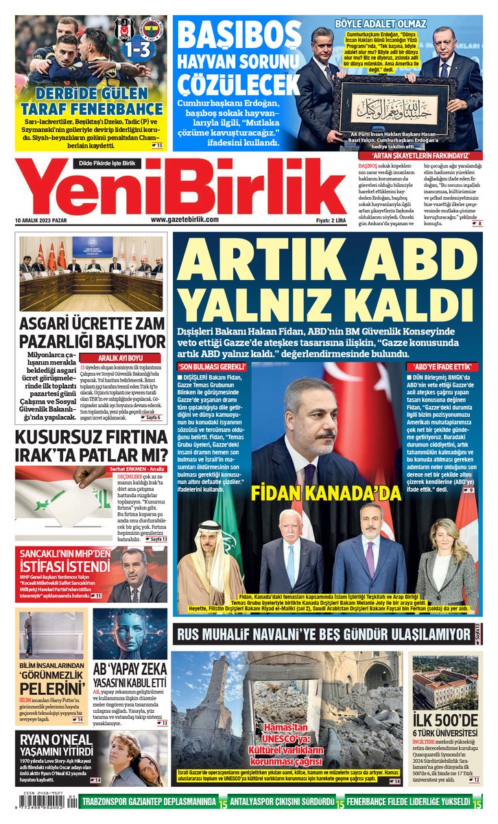 #YeniBirlik'te bugün 10/12/2023 pazar gazetebirlik.com/gazete/10-aral…