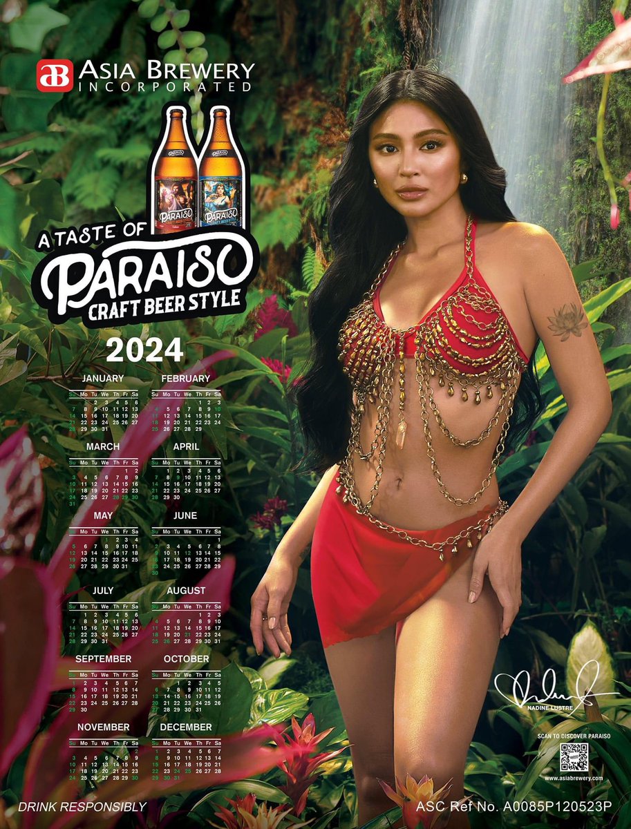 #NadineLustre is Paraiso Craft Beer’s 2024 #CalendarGirl.