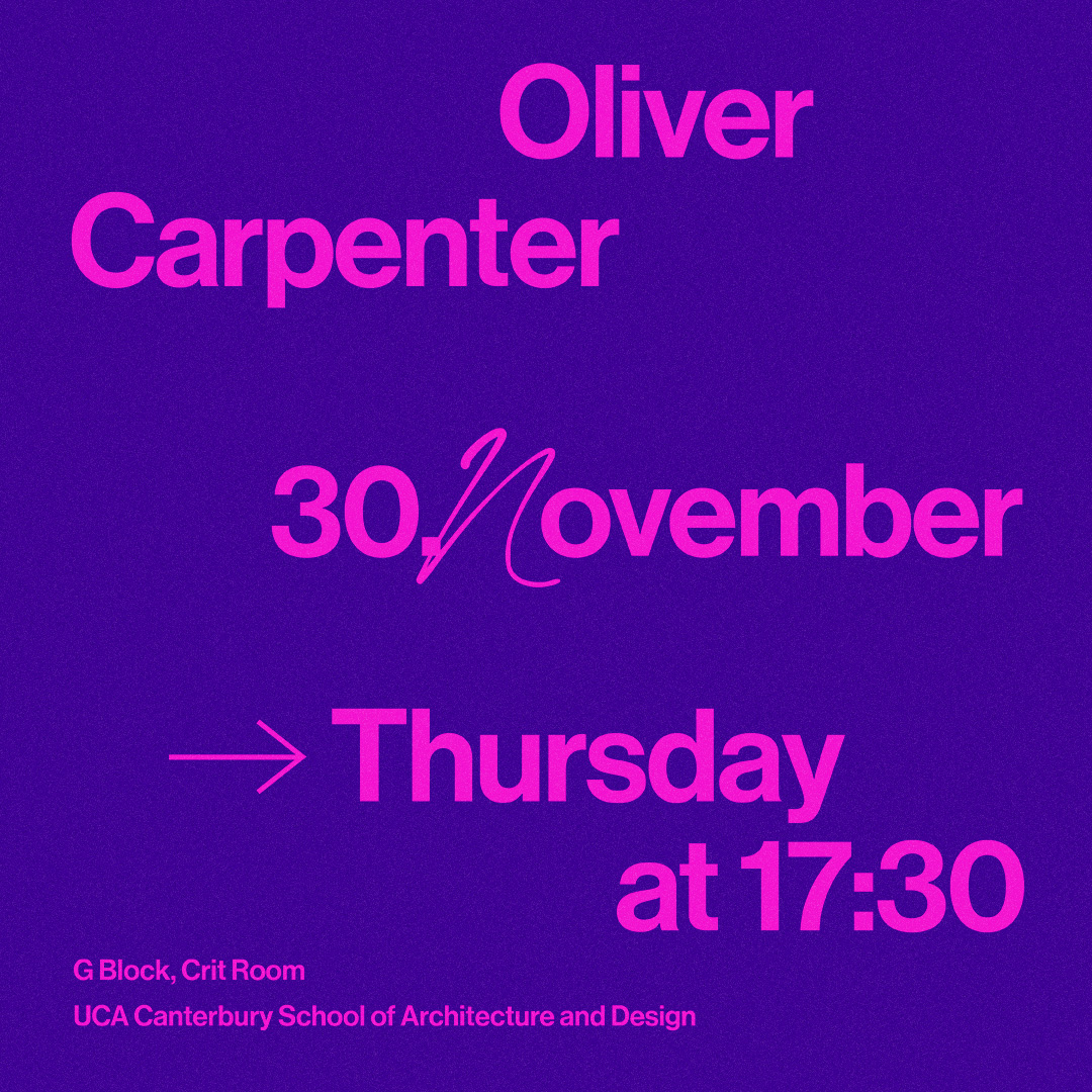 cat rossi (@cat_rossi) on Twitter photo We have another fantastic speaker lined up for our <a href="/cantarch/">UCA School of Arch</a> #Multistory #Energy series organised with <a href="/charlesjholland/">Charles Holland</a> this Thursday 30th November at 5.30pm. We are delighted to welcome <a href="/olivercarpenter/">Oliver Carpenter</a>, Curator of Infrastructure & Built Environment <a href="/sciencemuseum/">Science Museum</a>. We have another fantastic speaker lined up for our <a href="/cantarch/">UCA School of Arch</a> #Multistory #Energy series organised with <a href="/charlesjholland/">Charles Holland</a> this Thursday 30th November at 5.30pm. We are delighted to welcome <a href="/olivercarpenter/">Oliver Carpenter</a>, Curator of Infrastructure & Built Environment <a href="/sciencemuseum/">Science Museum</a>.