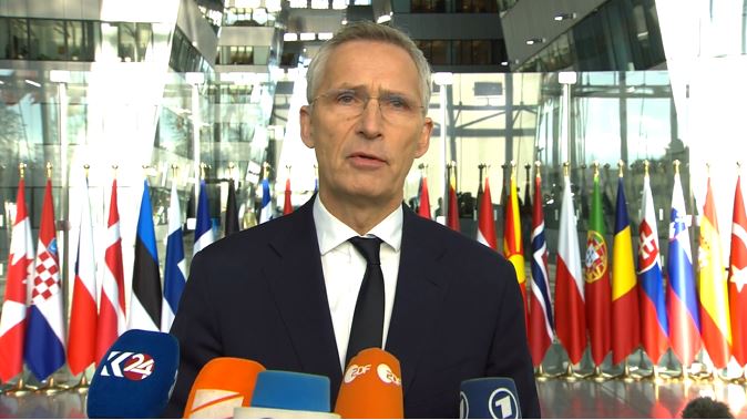 #NATO SG @jensstoltenberg officially kicked off the #NATO Foreign Ministerial Watch his doorstep here ➡️📽️📸 tinyurl.com/3e73m3j8 #ForMin #WeAreNATO #NousSommesLOtan #StrongerTogether