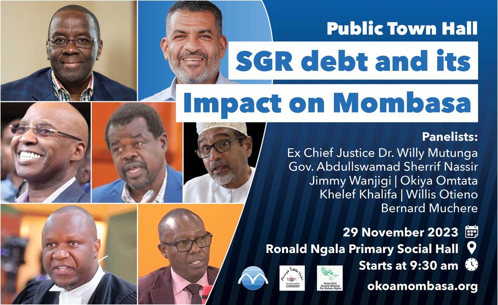 Join @MUHURIkenya @OkoaMombasa @CoastRights tomorrow from 9.30am for this important conversation on the SGR debt & it's impact on Mombasa residents. panelists will be @WMutunga @a_s_nasser @OkiyaOmtatah @JimmyWanjigi @KhelefKhalifa @Willisotieno.
#SGRDebtIsNotOurDebt