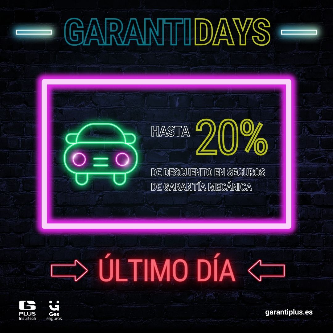 ❗ÚLTIMO DÍA de los #GarantiDAYS❗

📣 No dejes pasar esta oportunidad de conseguir los MEJORES #DESCUENTOS en #GarantiasMecanicas

📲 Descubre más entrando en lnkd.in/dEZcFzXv

#BlackFriday #Ofertas #GarantiasMecanicas #VehiculosDeOcasion #VO #cochesdesegundamano