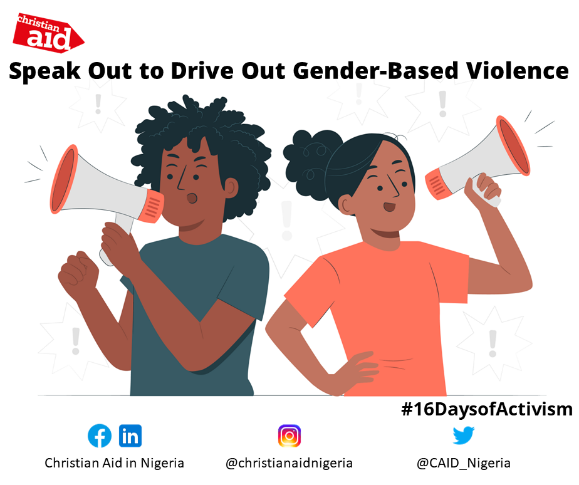 CAID_Nigeria's tweet photo. Day 5 of #16DaysofActivism

UNITE! SPEAK OUT to Drive Out   Gender-Based Violence.

#UNITE2Invest!!!
  #InvestInWomenandGirls’Rights
#PreventViolenceAgainstWomenandGirls
  #PromoteGenderEquality
  #EquityforWomenandGirls
#ChristianAid
  #ChristianAidinNigeria https://t.co/2fHmtiSbl2