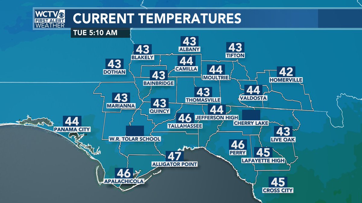 robnucatola's tweet photo. 5am Temps on our Tuesday are chilly, but not nearly as low as they'll be on Wednesday. Be ready. #COLDcoming #BIGcold https://t.co/tFERL7ifZL