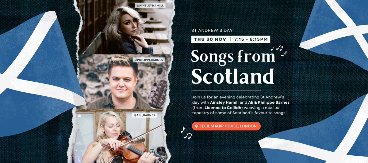 exciting LONDON show coming up, to celebrate all things Scottish! Come celebrate St Andrew’s Day with me. I’ll be singing songs from different eras and areas and my own. It’s going to be very special one-off show. @cecilsharphouse @ceilidhclub