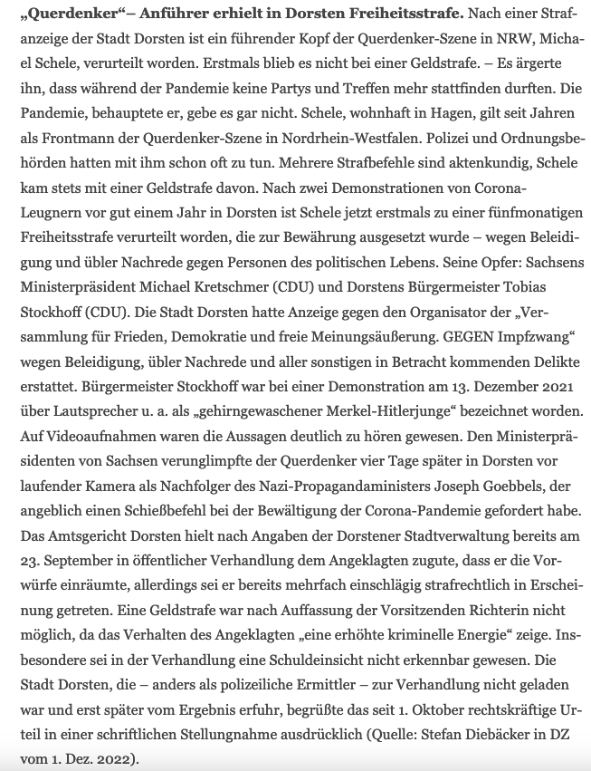 Heimarbeit5's tweet photo. @EBMGirl29 Andere Anzeigen hat #MichaelSchele ja schon bekommen, aber offenbar fielen die Urteile immer zu milde aus. Hier ein Beispiel aus Drosten https://t.co/FSWmNv6fx3