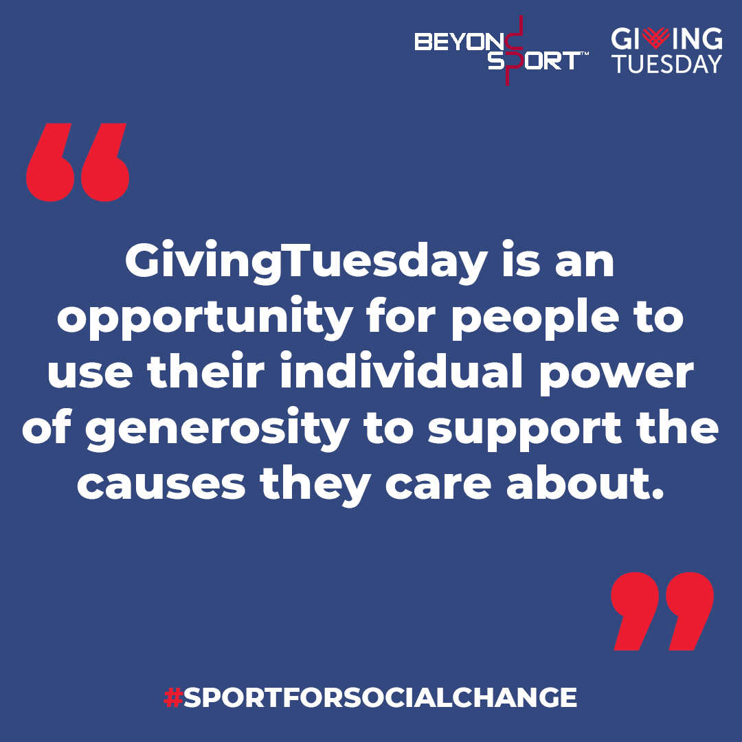BeyondSport's tweet image. Join us throughout the day as we give a small glimpse of sports impact on lives around the world &amp;amp; its ability to effect change! #GivingTuesday #SportForSocialChange