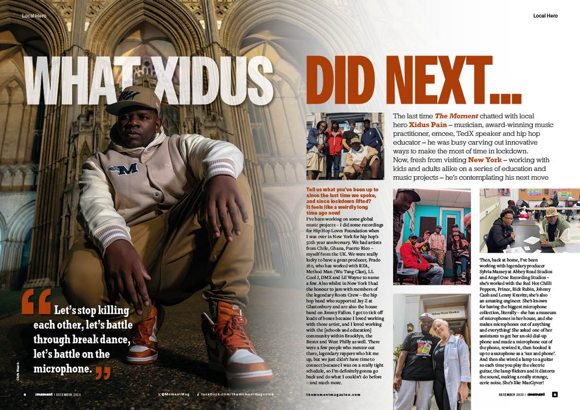 The Moment Magazine Peterborough (@momentmag) on Twitter photo The last time The Moment chatted with #Peterborough hero Xidus Pain – musician, award-winning music practitioner, emcee, TedX speaker and hip hop educator – <a href="/XidusPain/">Xidus Pain</a> was busy carving out innovative ways to make the most of time in lockdown. Now, fresh from visiting New York – The last time The Moment chatted with #Peterborough hero Xidus Pain – musician, award-winning music practitioner, emcee, TedX speaker and hip hop educator – <a href="/XidusPain/">Xidus Pain</a> was busy carving out innovative ways to make the most of time in lockdown. Now, fresh from visiting New York –