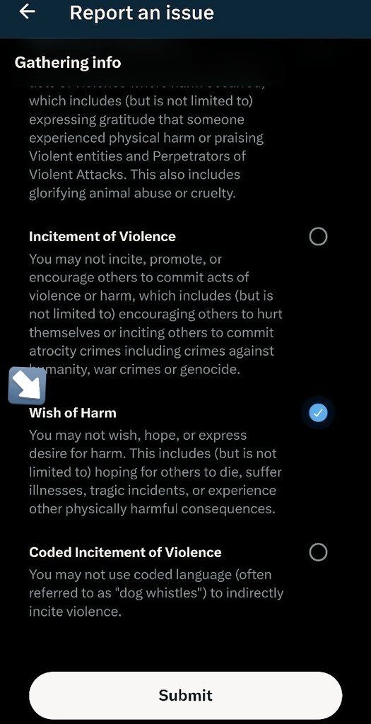 בוקר טוב,

10 שניות מזמנכם בבקשה.

דווחו על <a href="/jacksonhinklle/">Jackson Hinkle 🇺🇸</a>:

1. בפרופיל שלו: לחצו על התפריט.
2. בחרו בReport.
3. בחרו בViolent Speech
4. בחרו בWish Of Harm.

העבירו בבקשה את הציוץ הזה לכל עם ישראל.