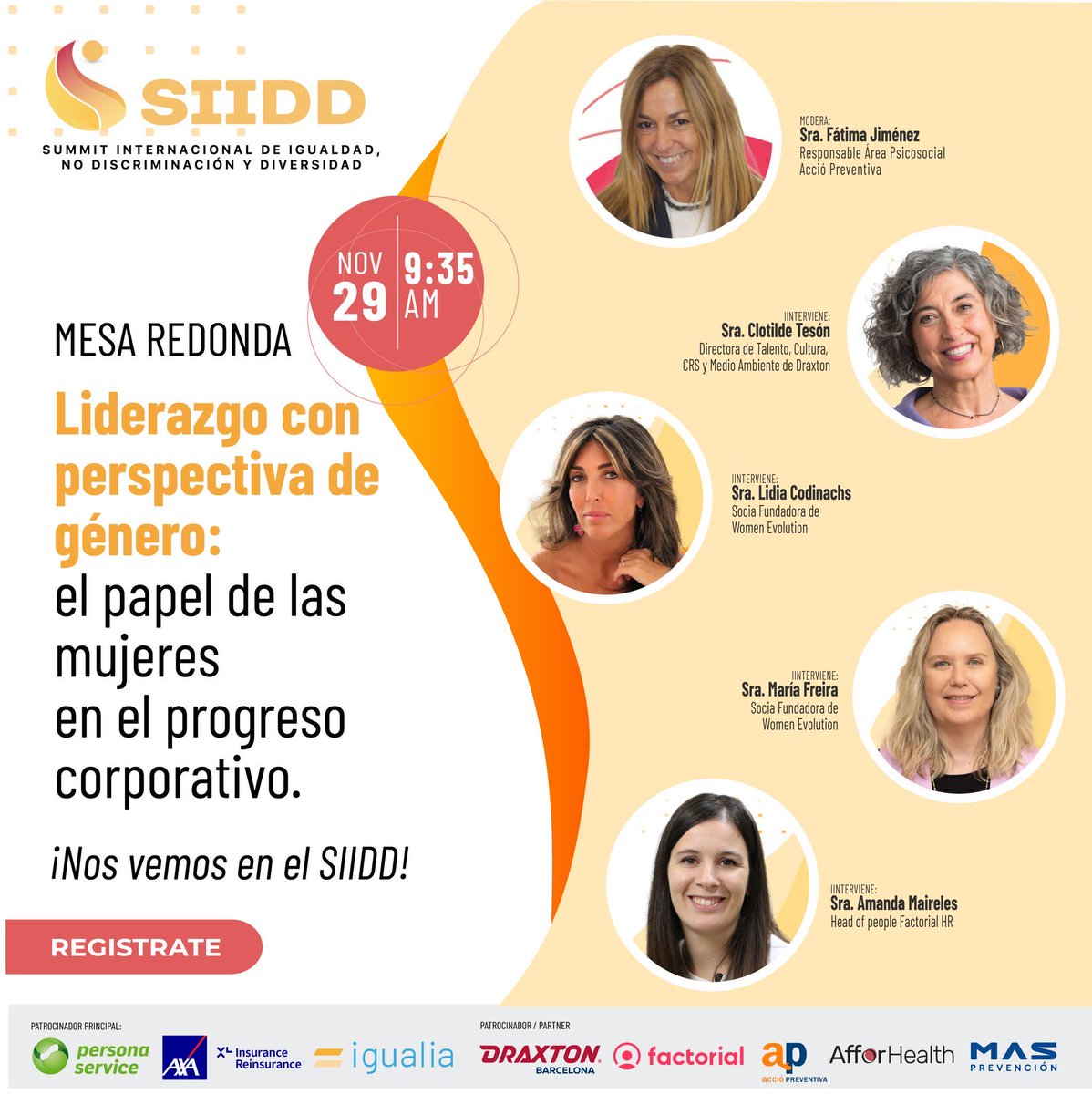 summit_igualdad's tweet photo. Mañana #SIIDD2023 Mesa Redonda. Liderazgo con perspectiva de género. El papel de las mujeres en el progreso corporativo. 
🗓️ 29 Noviembre. Hotel HYATT REGENCY #Barcelona Tower
#liderazgo #talentofemenino #empresa #igualdad #oda #transformación https://t.co/EmzkBsngA5