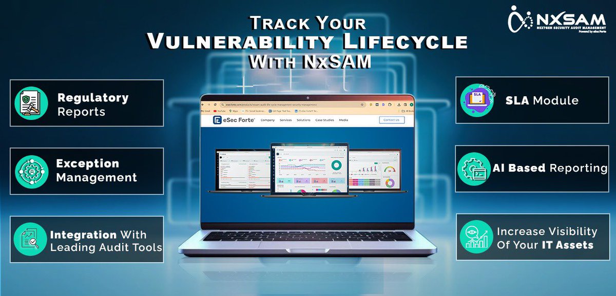 NxSAM (Next Generation Security Audit and Management) is a Centralized Audit Management solution that enhances the efficiency and intelligence of the vulnerability life cycle management. . . . #esecforte #vulnerabilitymanagement #vulnerability #Cybersecurity #dfir #esecfortians