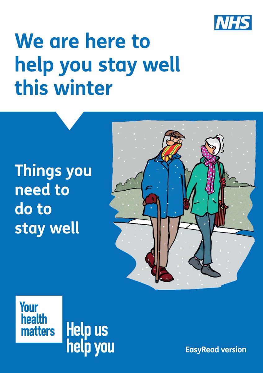 The Stay Well This Winter leaflet for 2023/24 from @NHS is now available, including #EasyRead, #BSL and large print versions. The resource is updated each year and provides information and advice on how to stay well over the winter months. Access at nhs.uk/live-well/seas…