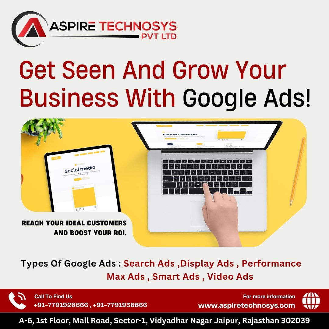 AspireTechnosys's tweet image. Maximize your business visibility and acceashe powerful tool of Google Ads.Reach your target audience at the right time and in the right place.Targeted advertising to transform your business ambitions into achievable goals. 

Contact us: +91 7791936666
aspiretechnosys@yahoo.com